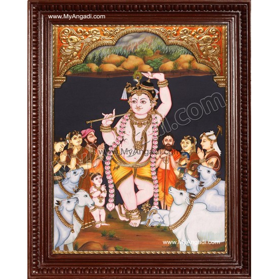 Govardhana Krishna Tanjore Painting