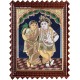 Krishna with Rukmani Tanjore Painting