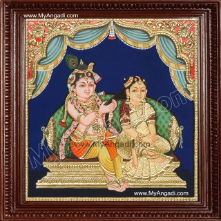 Jada Krishna Tanjore Painting