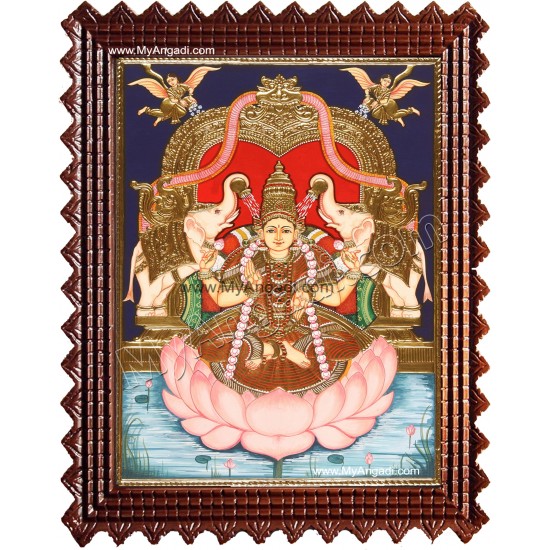 Gaja Lakshmi Tanjore Painting