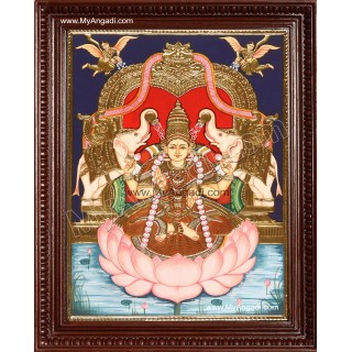 Gaja Lakshmi Tanjore Painting