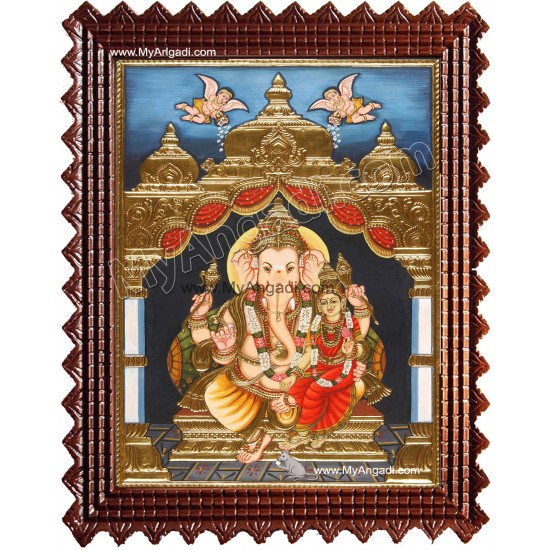 Siddhi Vinayaka / Ganapathi Tanjore Painting