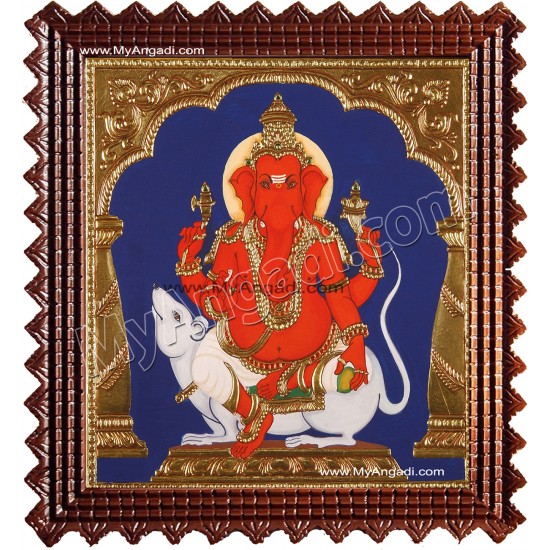 Chendura Ganesha Tanjore Painting