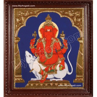 Chendura Ganesha Tanjore Painting