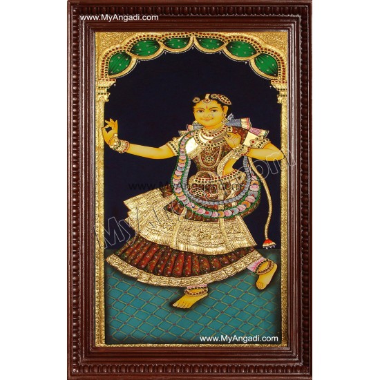 Dancing Lady Tanjore Painting