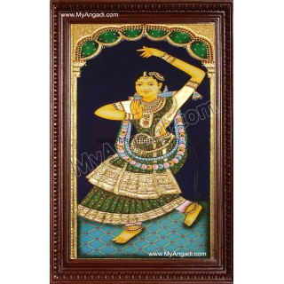 Dancing Lady Tanjore Painting