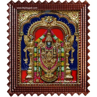 Tirupati Balaji Super Emboss Tanjore Painting