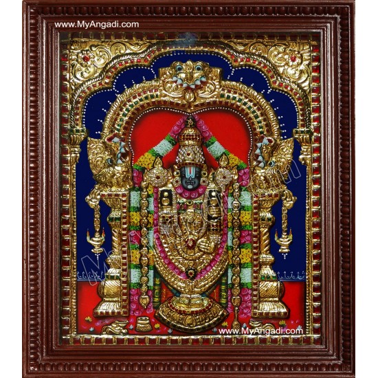 Tirupati Balaji Super Emboss Tanjore Painting