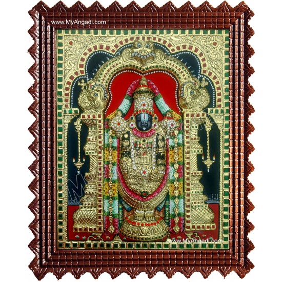 Tirupathi Balaji Super Emboss Tanjore Painting Tirupathi Balaji Super Emboss Tanjore Painting