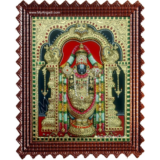 Tirupathi Balaji Super Emboss Tanjore Painting