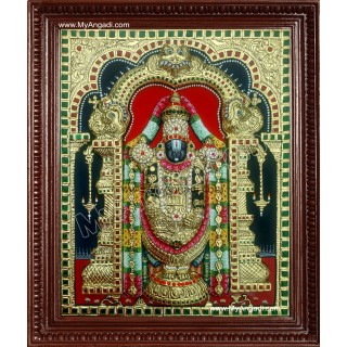 Tirupathi Balaji Super Emboss Tanjore Painting