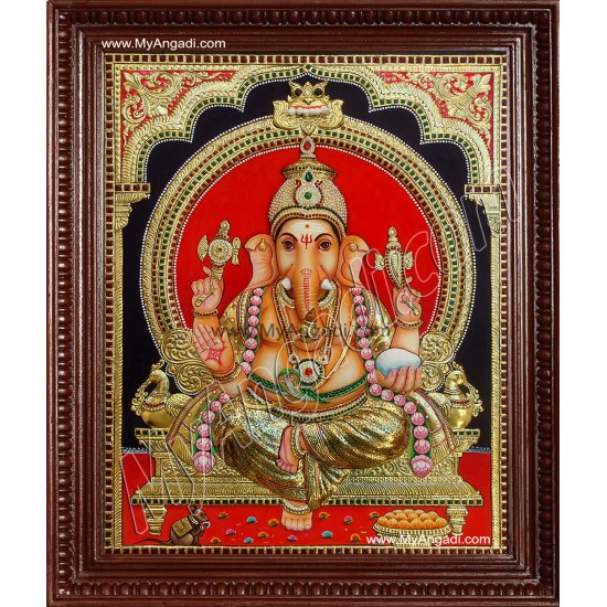 Ganesha Super Emboss Tanjore Painting Ganesha Super Emboss Tanjore Painting
