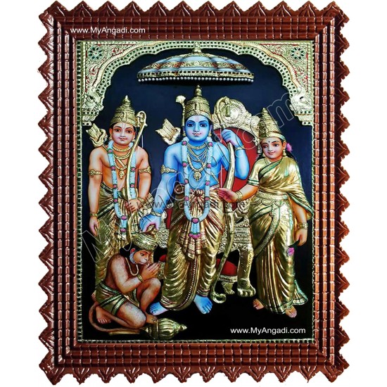 Kothanda Ramar Super Emboss Tanjore Painting