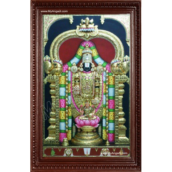 Thirupathi Balaji Super Emboss Tanjore Painting