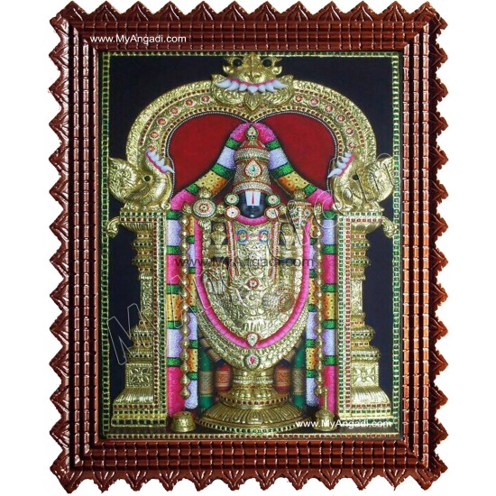 Thirupathi Balaji Super Emboss Tanjore Painting