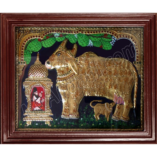 Komatha with Saint Tanjore Painting Komatha with Saint Tanjore Painting