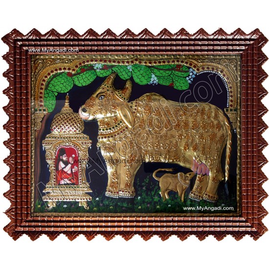 Komatha with Saint Tanjore Painting Komatha with Saint Tanjore Painting