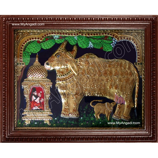 Komatha with Saint Tanjore Painting Komatha with Saint Tanjore Painting