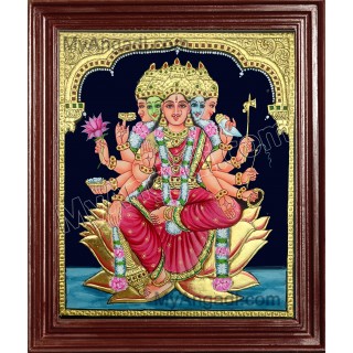 Gayathri Devi Tanjore Painting