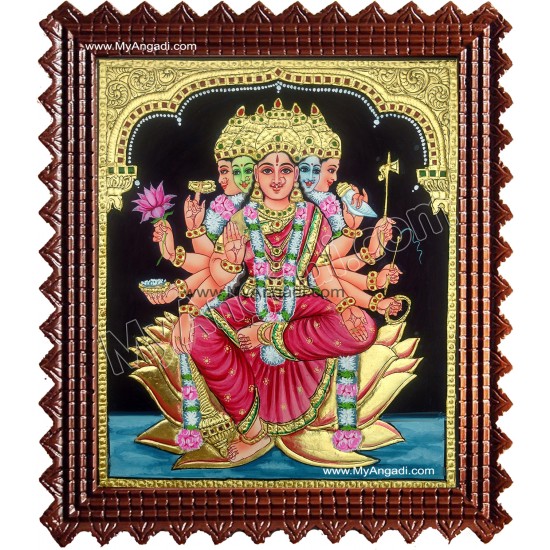 Gayathri Devi Tanjore Painting