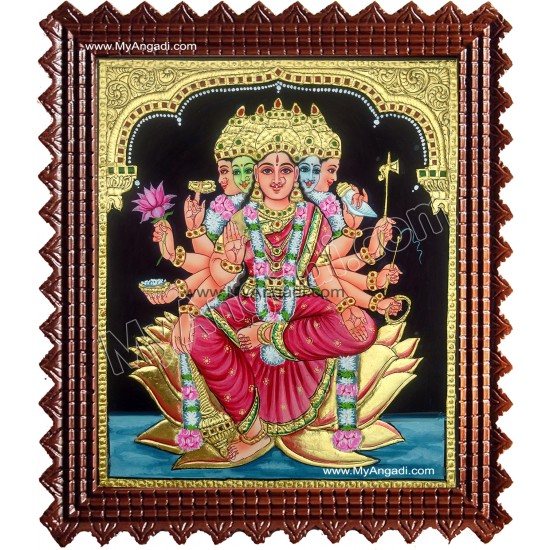 Gayathri Devi Tanjore Painting Gayathri Devi Tanjore Painting