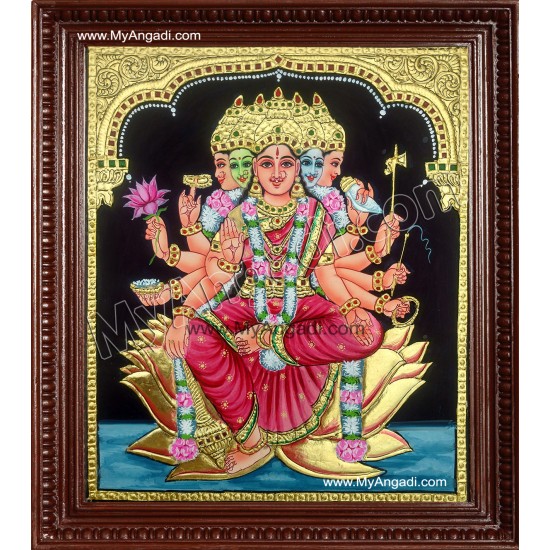 Gayathri Devi Tanjore Painting