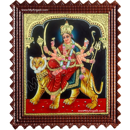 Durga Devi Tanjore Painting Durga Devi Tanjore Painting