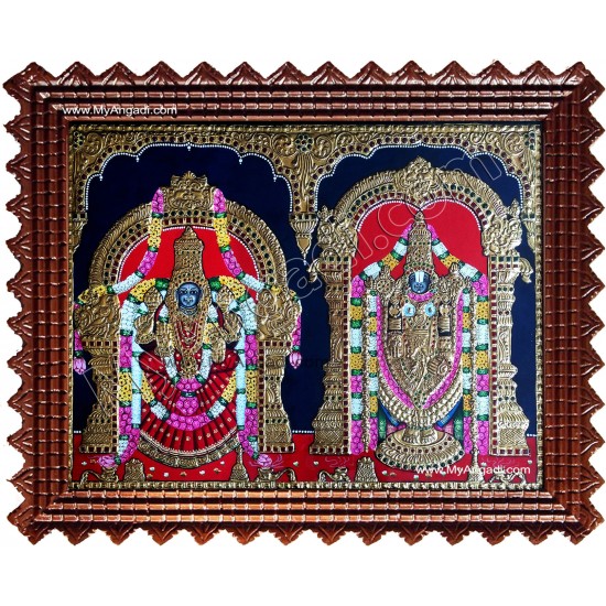 Balaji and Alamelu Amman Tanjore Paintings