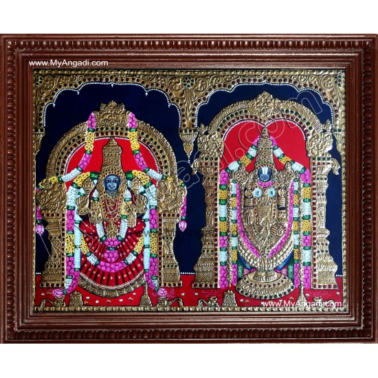 Balaji and Alamelu Amman Tanjore Paintings