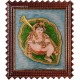 Alilai Krishna / Krishna in Leaf Tanjore Painting