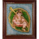 Alilai Krishna / Krishna in Leaf Tanjore Painting