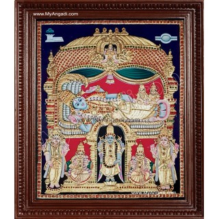 Ranganathar Tanjore Paintings - Antique Style