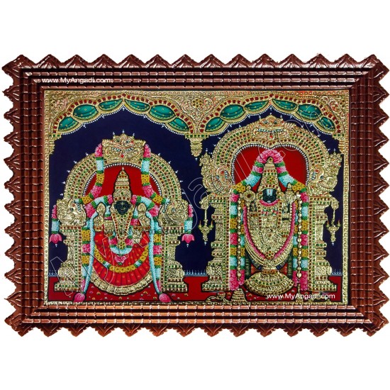 Balaji and Padmavathi Amman Tanjore Paintings