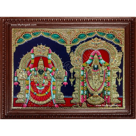 Balaji and Padmavathi Amman Tanjore Paintings