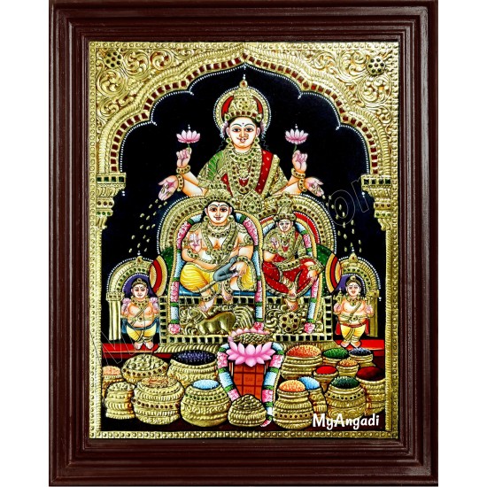 Kuber Lakshmi Tanjore Painting