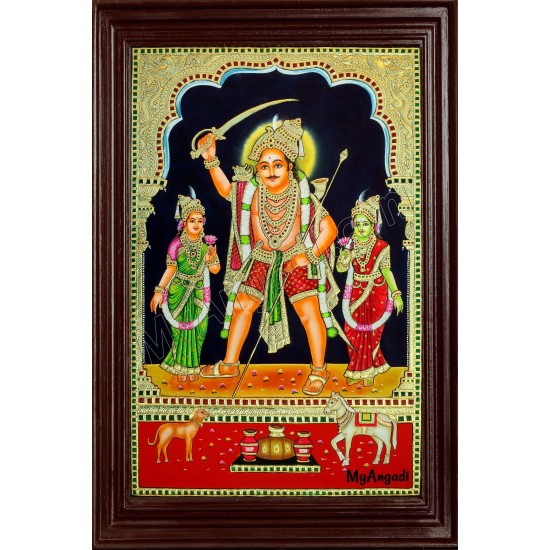Madurai Veeran Tanjore Painting Madurai Veeran Tanjore Painting