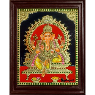 God Ganesha Tanjore Painting
