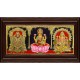 Balaji Lakshmi Ganesha Tanjore Painting