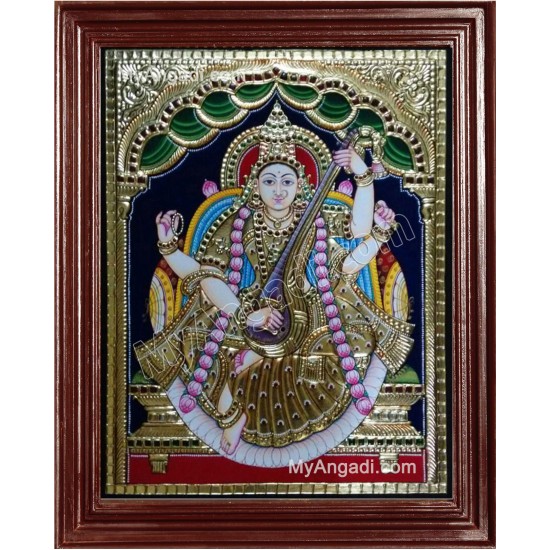 Saraswathi Tanjore Painting