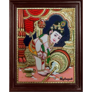 Butter Vennai Krishna Tanjore Painting