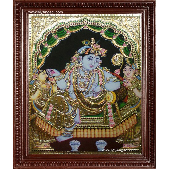 Butter Krishna Tanjore Painting