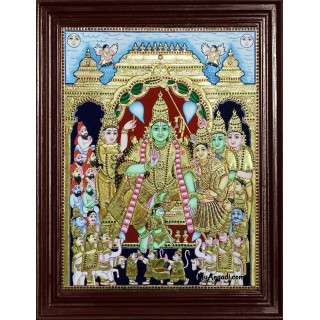 Ramar Pattabhishekam Tanjore Painting