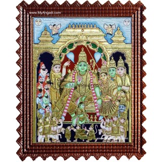 Ramar Pattabhishekam Tanjore Painting