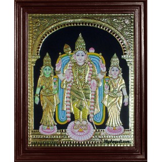 Valli Deivanai Murugan Tanjore Painting