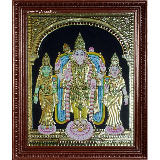 Valli Deivanai Murugan Tanjore Painting