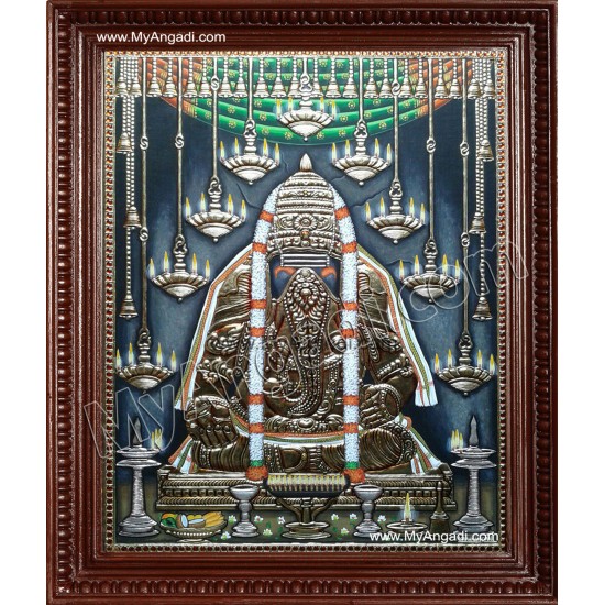 Pillayarpatti Vinayakar Tanjore Painting Pillayarpatti Vinayakar Tanjore Painting