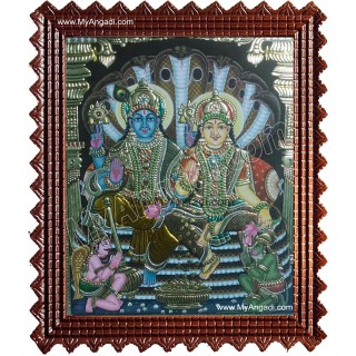 Vishnu Lakshmi Tanjore Paintings