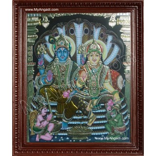Vishnu Lakshmi Tanjore Paintings
