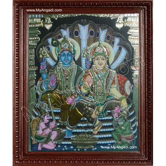 Vishnu Lakshmi Tanjore Paintings