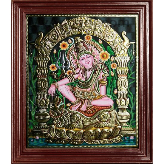 Lord Siva in Indonesia Style Tanjore Paintings
